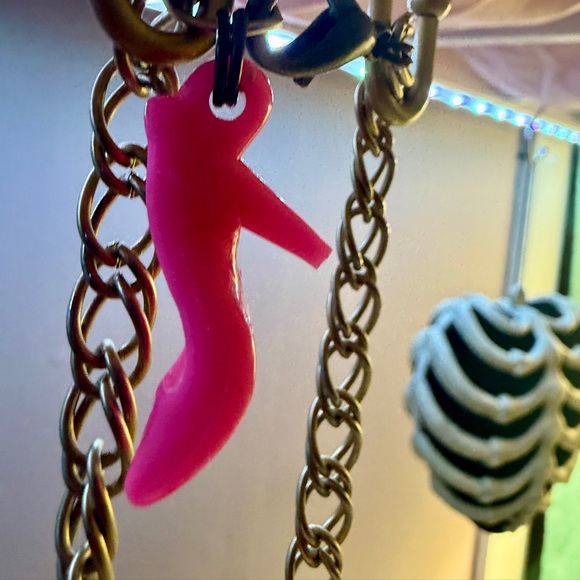 Quirky Barbie Hand and Bullet Shell Casing One of a Kind Charm Necklace - Picture 6 of 12